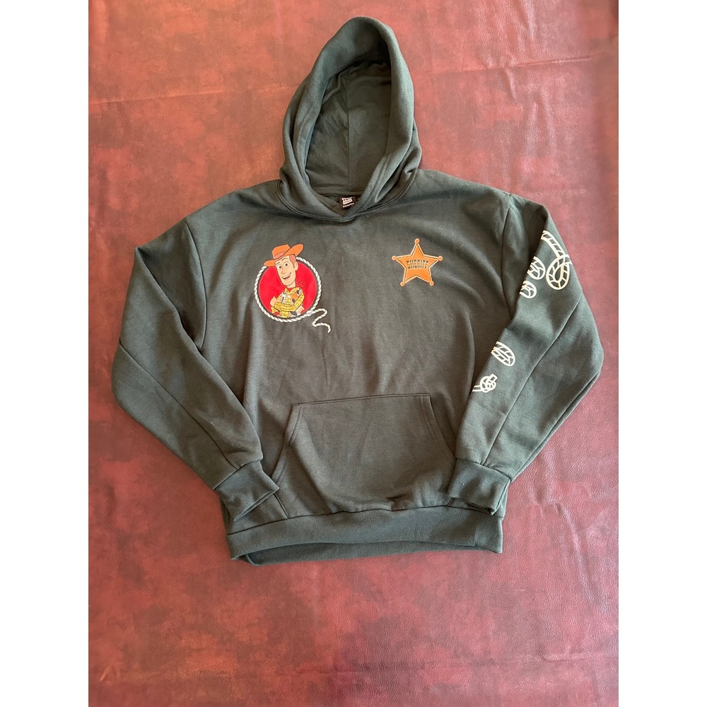 Disney Toy Story Woodys Tri-County Rodeo Club Hoodie Dark Green Small